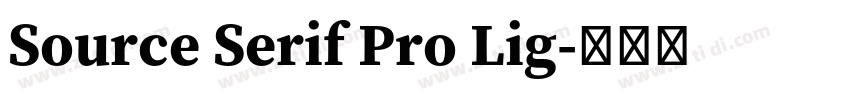 Source Serif Pro Lig字体转换